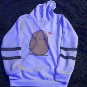 white potato sweatshirt
